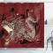 Rideau de douche Dragon ivoire et ruby 175x200 cm - miniature