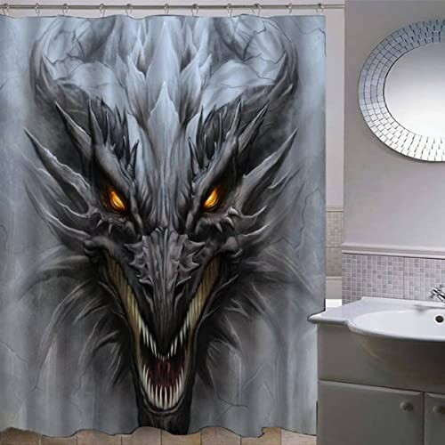 Rideau de douche Dragon couleur 180x200 cm variant 0 