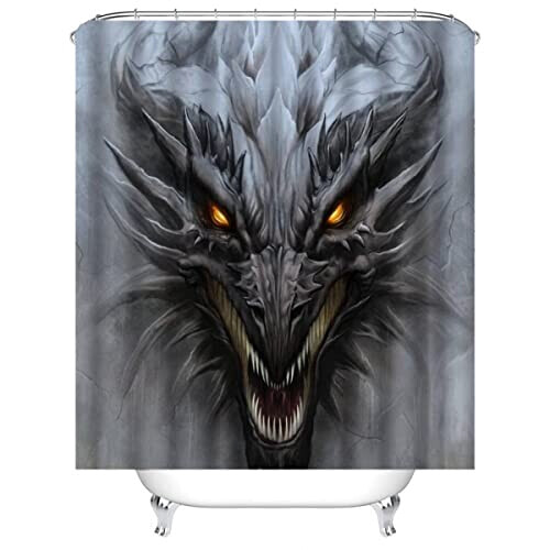 Rideau de douche Dragon couleur 180x200 cm variant 1 