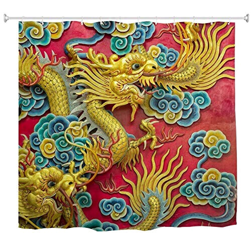 Rideau de douche Dragon style 165x180 cm