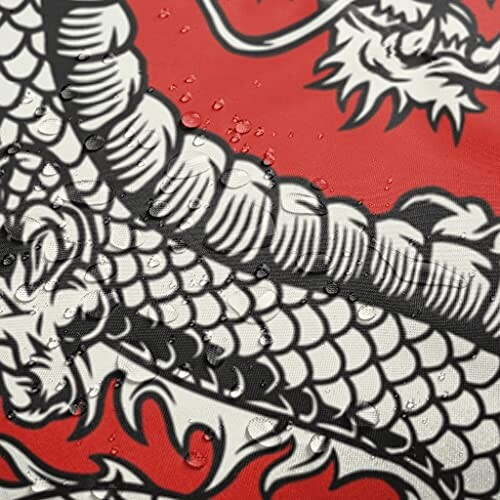 Rideau de douche Dragon blanc 120x180 cm variant 1 