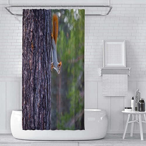 Rideau de douche Écureuil 180x180 cm variant 2 
