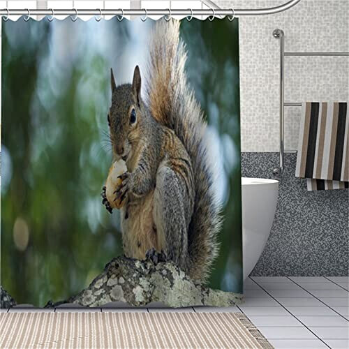 Rideau de douche Écureuil 120x180 cm