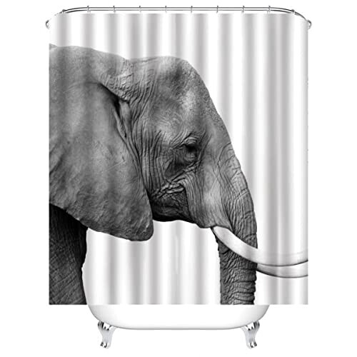 Rideau de douche Éléphant couleur 120x200 cm variant 1 