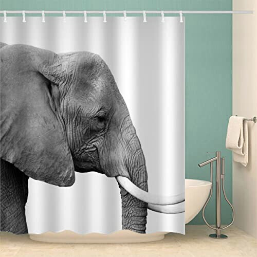 Rideau de douche Éléphant couleur 120x200 cm variant 2 