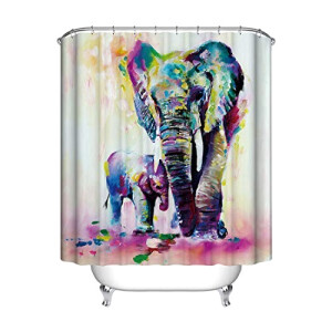 Rideau de douche Éléphant couleurful-elephant 180x180 cm