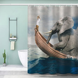 Rideau de douche Éléphant couleur 120x180 cm