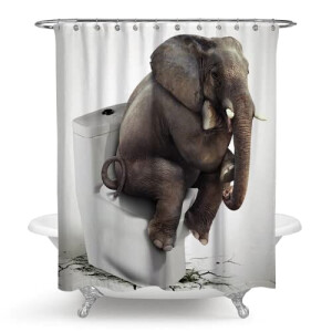 Rideau de douche Éléphant 240x200 cm