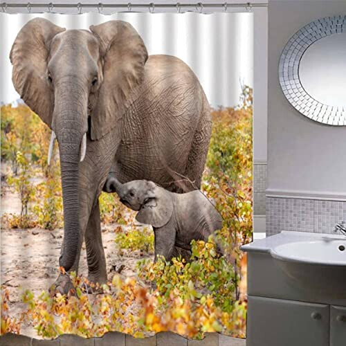 Rideau de douche Éléphant couleur 120x180 cm variant 0 