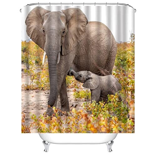 Rideau de douche Éléphant couleur 120x180 cm variant 1 