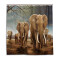 Rideau de douche Éléphant multicolore 167.6x182.9 cm - miniature