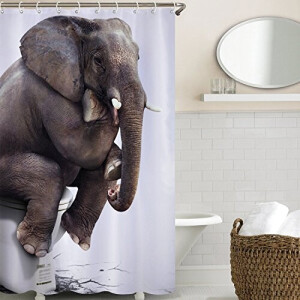 Rideau de douche Éléphant eléphant 180x180 cm