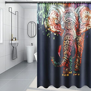 Rideau de douche Éléphant comme sur l'image 180x180 cm