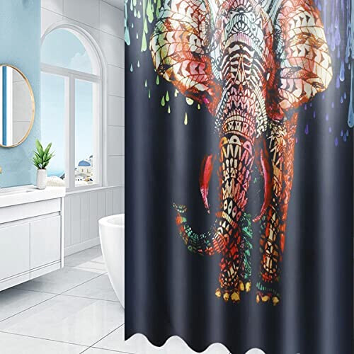 Rideau de douche Éléphant 180x180 cm variant 1 