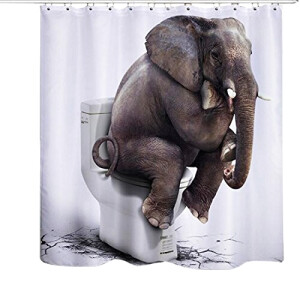 Rideau de douche Éléphant 180x180 cm