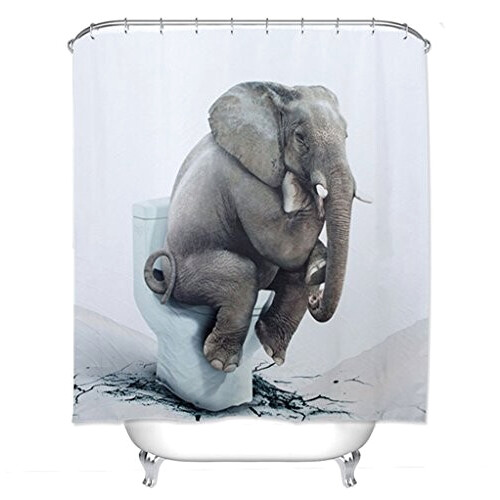 Rideau de douche Éléphant 180x180 cm variant 1 