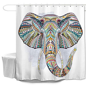 Rideau de douche Éléphant motif 90x180 cm