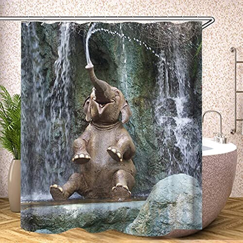 Rideau de douche Éléphant 120x200 cm