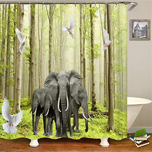 Rideau de douche Éléphant animal 120x180 cm variant 0 