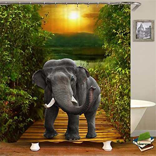 Rideau de douche Éléphant animal elephant 120x180 cm variant 0 