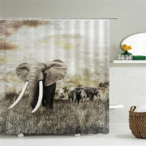 Rideau de douche Éléphant animal 120x180 cm