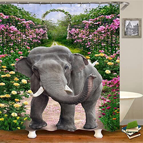Rideau de douche Éléphant animal 150x180 cm variant 0 