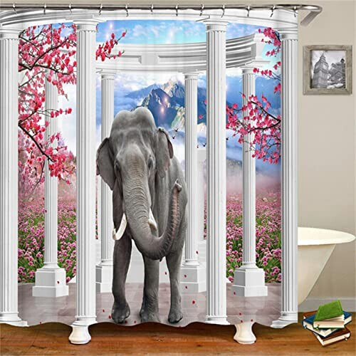 Rideau de douche Éléphant animal 150x180 cm variant 0 