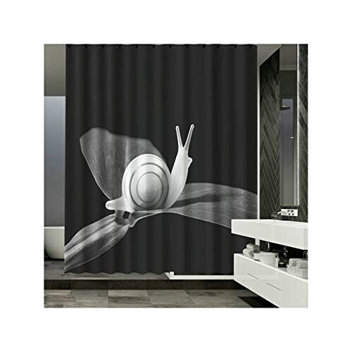 Rideau de douche Escargot style 165x180 cm