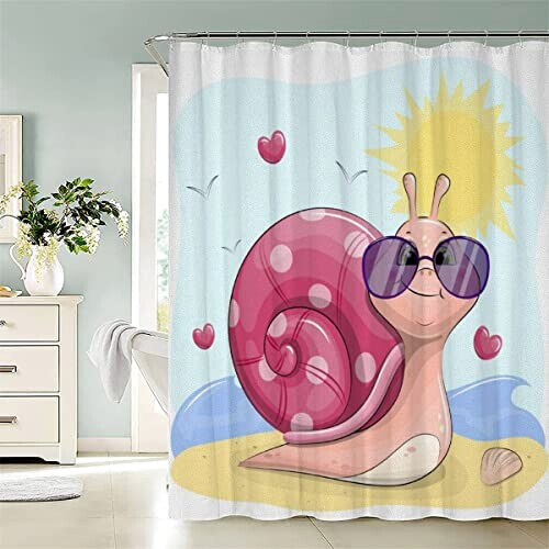 Rideau de douche Escargot couleur 120x180 cm