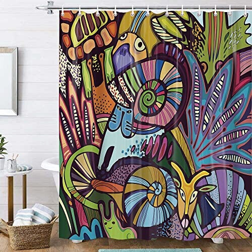 Rideau de douche Escargot 100x180 cm
