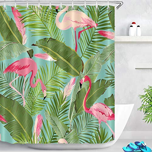 Rideau de douche Flamant rose multi 150x180 cm