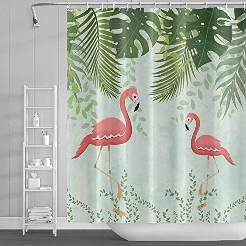 Rideau de douche Flamant rose 122x183 cm
