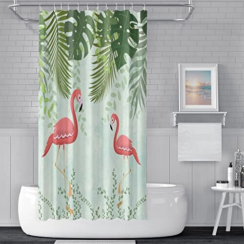 Rideau de douche Flamant rose 122x183 cm variant 0 