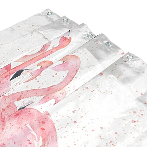 Rideau de douche Flamant rose multicolore 167x182 cm variant 1 
