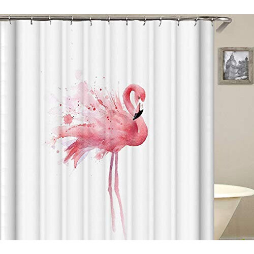 Rideau de douche Flamant rose 180x180 cm