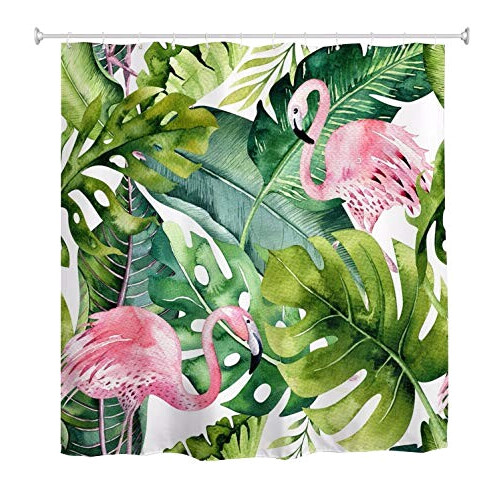 Rideau de douche Flamant rose style 165x180 cm