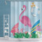 Rideau de douche Flamant rose yt 105x160 cm - miniature