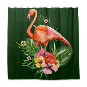 Rideau de douche Flamant rose