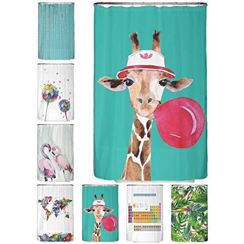 Rideau de douche Girafe giraffe bubble gum 120x180 cm