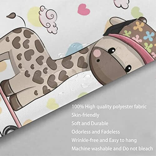 Rideau de douche Girafe couleur 120x200 cm variant 3 