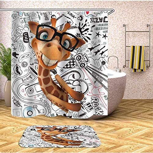 Rideau de douche Girafe 180x200 cm