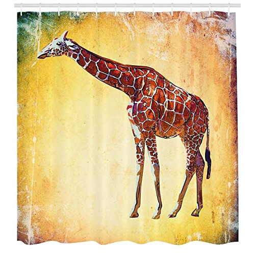 Rideau de douche Girafe multicolore 175x180 cm variant 0 