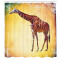 Rideau de douche Girafe multicolore 175x180 cm - miniature variant 1