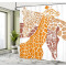 Rideau de douche Girafe multicolore 175x200 cm - miniature variant 2