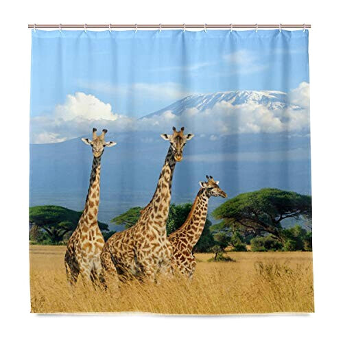 Rideau de douche Girafe multicolore