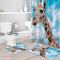 Rideau de douche Girafe ensemble de pièces- 91x183 cm - miniature variant 2