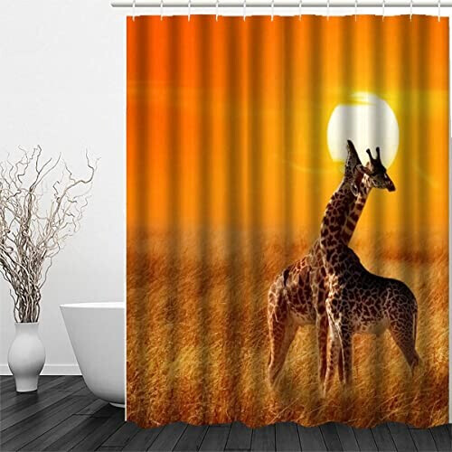 Rideau de douche Girafe couleur 120x180 cm variant 0 
