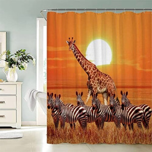 Rideau de douche Girafe couleur 120x180 cm