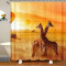 Rideau de douche Girafe orange 120x200 cm - miniature