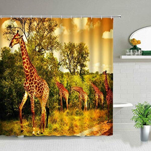 Rideau de douche Girafe 30x40 cm